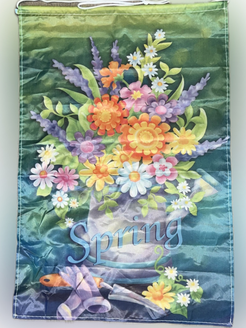 🍄 “Spring” Banner Flag Watering Can Floral Bi
String Hanger Accent Decor